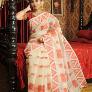 Bengali Tant Print Saree